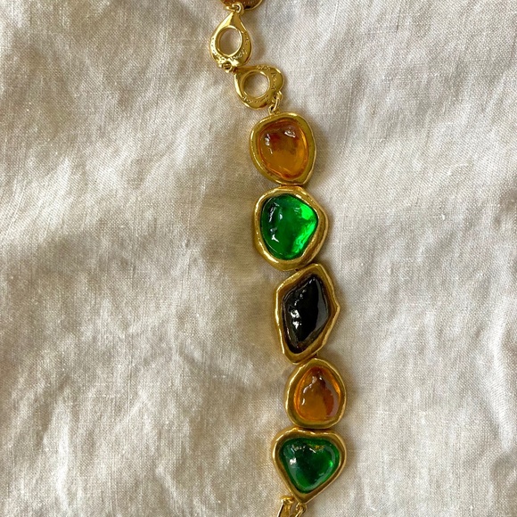 Yves Saint Laurent cabochons bracelet Goossens era - Picture 12 of 16